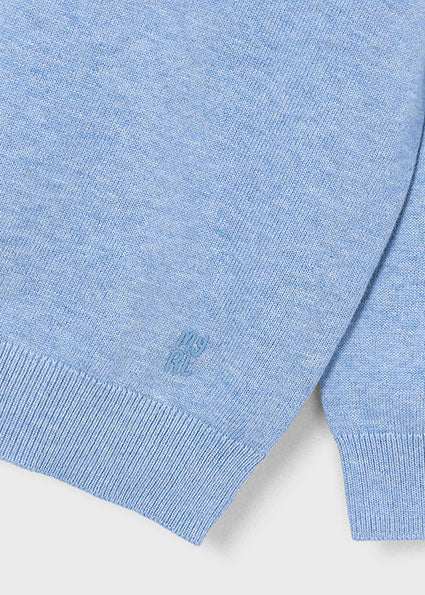 Jersey Básico de Algodón Azul Lluvia para Niño