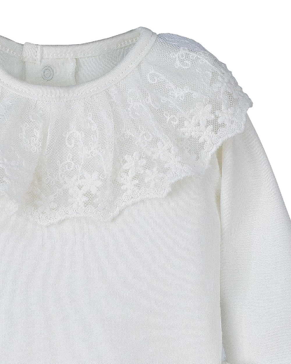 Body con cuello de puntillas tul Calamaro | 100% algodón