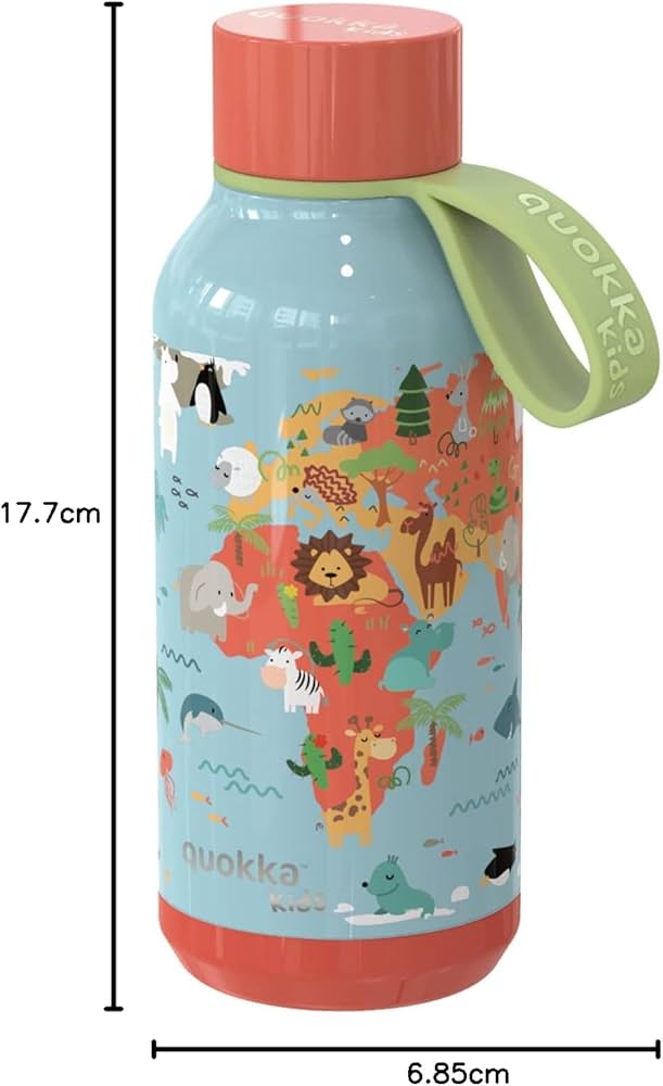 Botella Térmica Infantil Quokka Solid Kids Animal Map 330ML