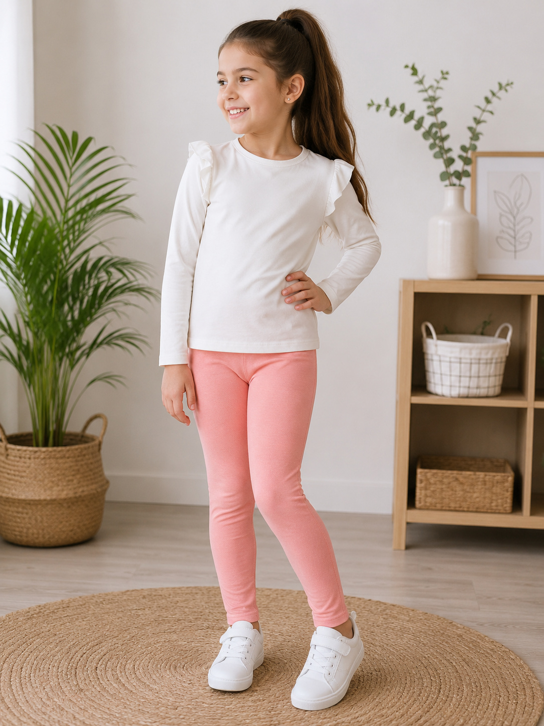 Leggins Largos Color Salmón – Básico Imprescindible
