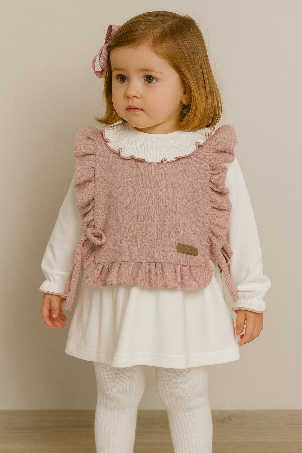 Chaleco Ter Rosa sin mangas para bebé y niña - Calamaro