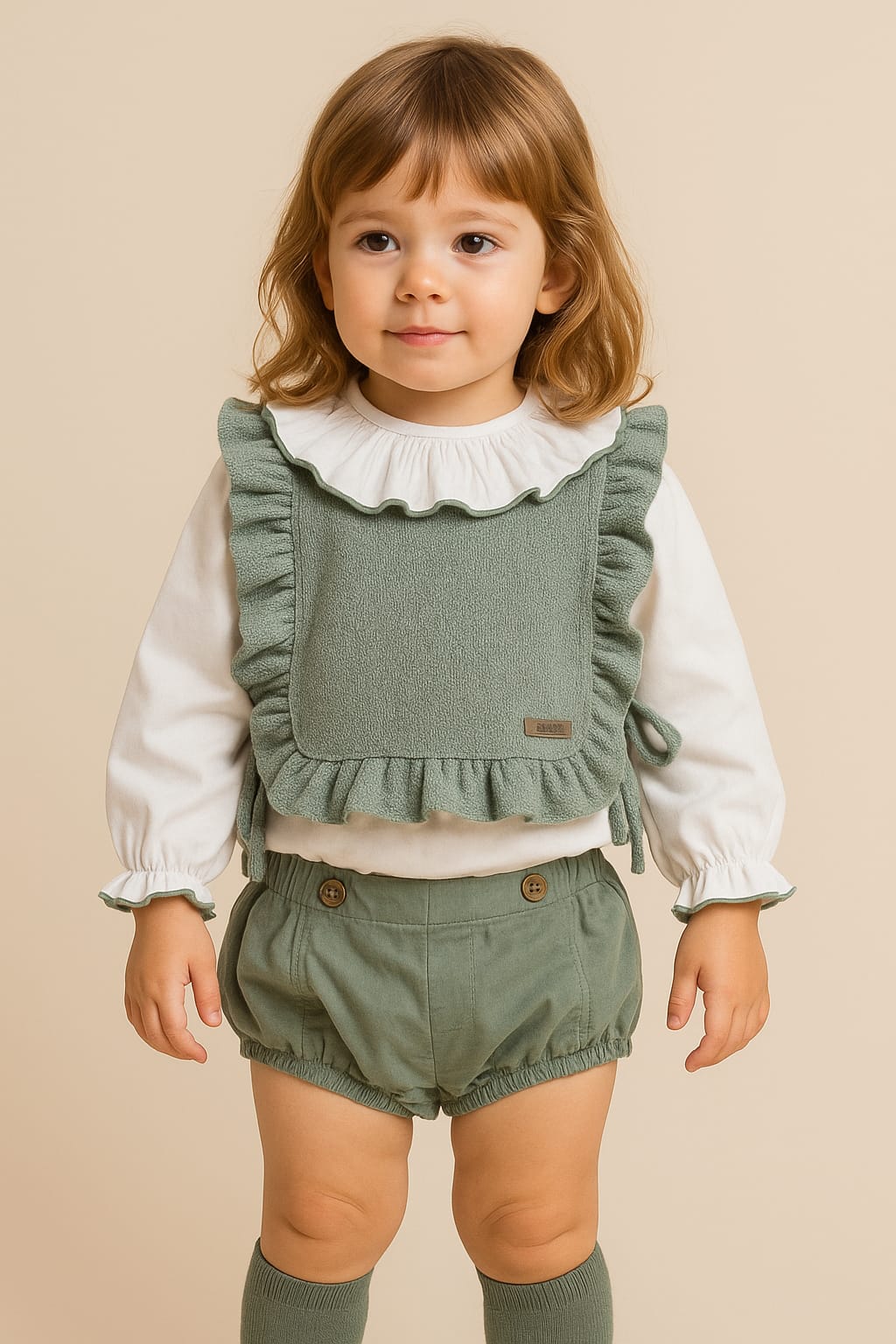 Chaleco Ter Verde sin mangas para bebé y niña - Calamaro