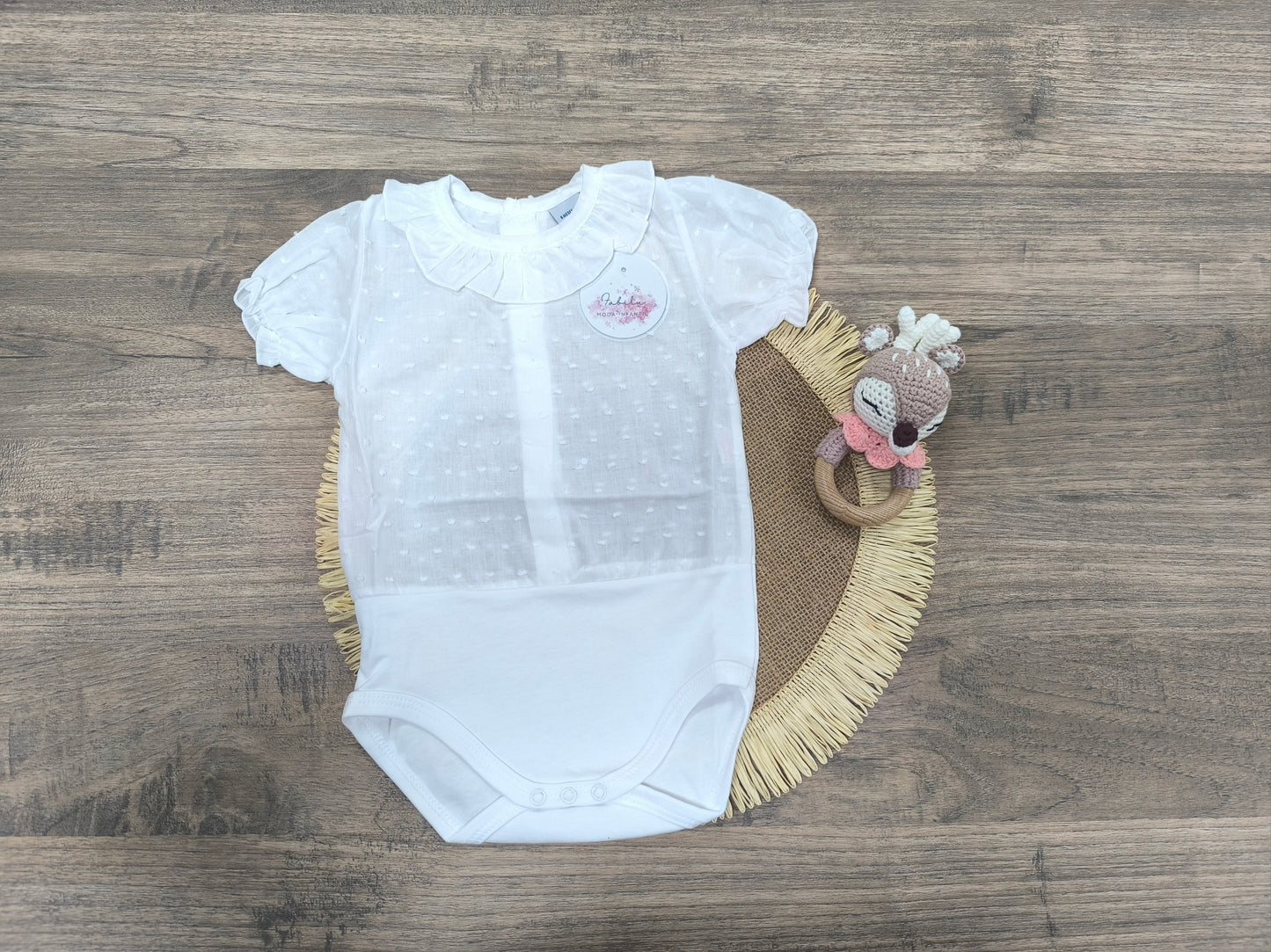 Body plumeti con volante de Babidu | Ropa de bebé | manga corta (1-24 meses)