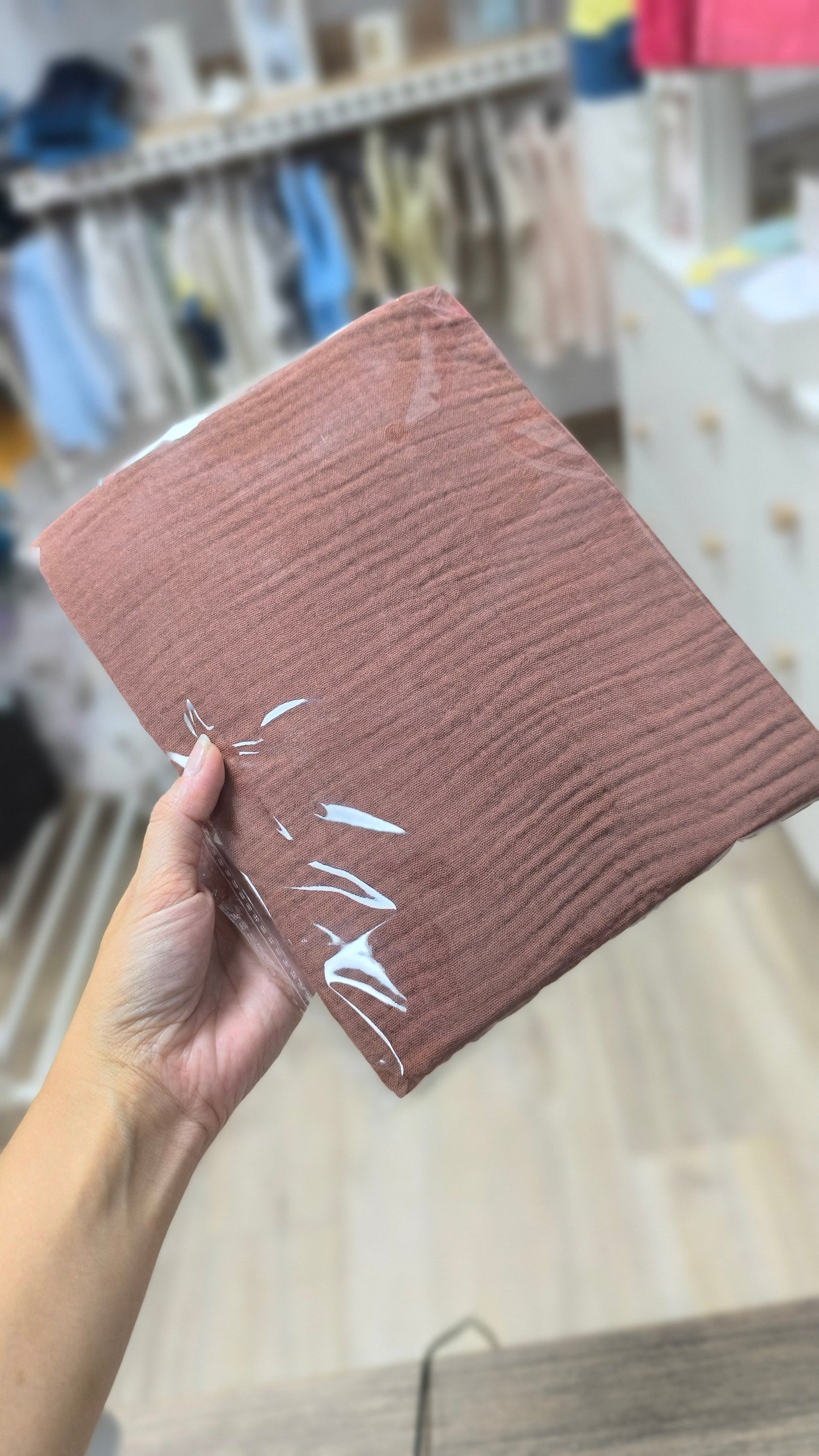 Sábana Bajera para Capazo 40x80 cm de Bambula de Algodón – Marrón