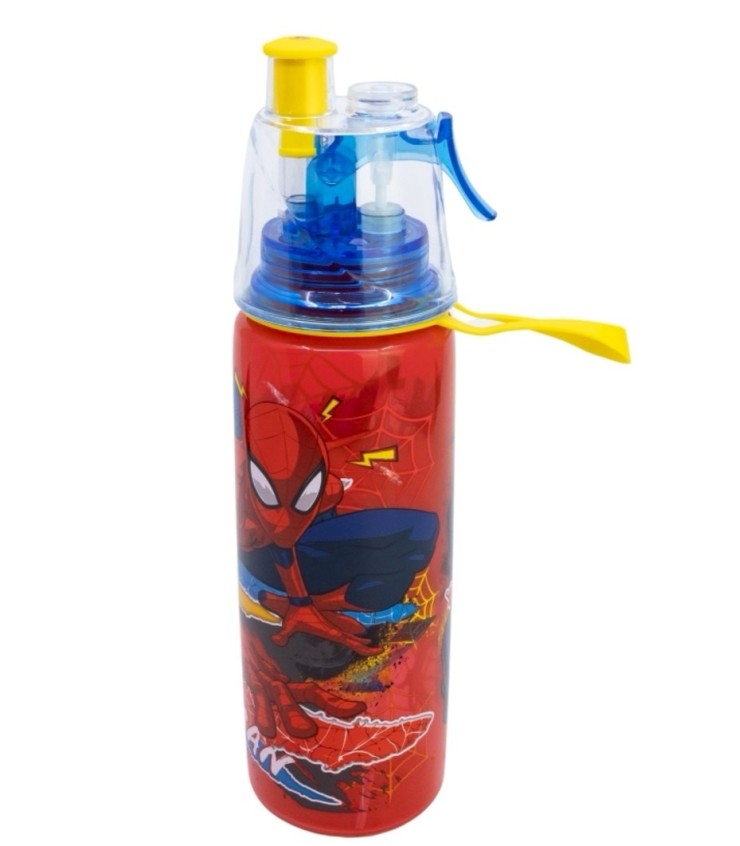 Botella con Aspersor Spiderman 575 ml - Color Rojo