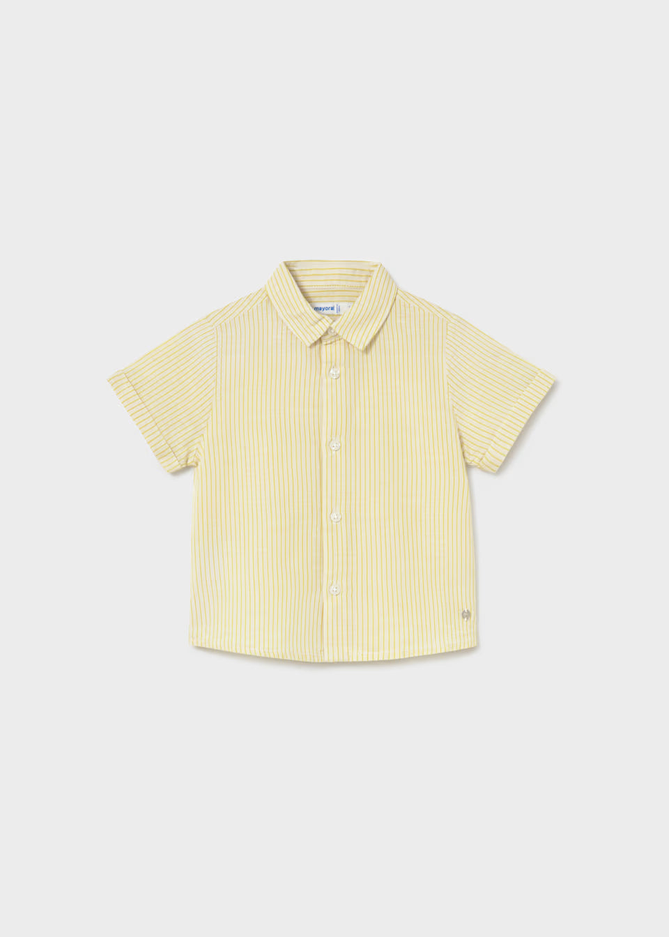 Camisa con lino bebé color Oliva