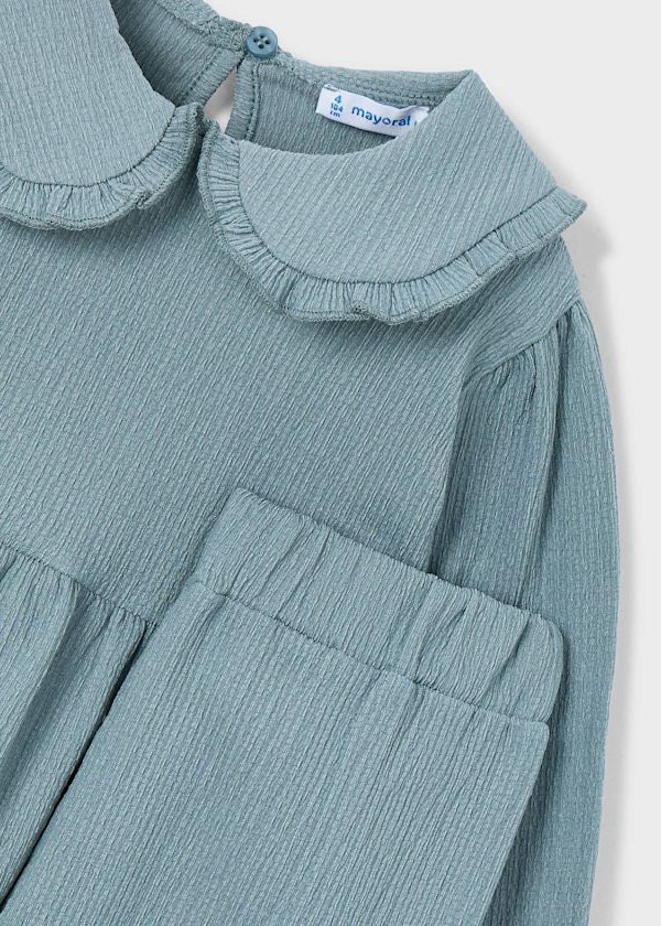 Conjunto de Blusa y Pantalón Largo para Niña Mayoral – Color Salvia