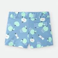 Bañador Boxer Niño Azul con Estampado de Manzanas | Waterlemon Ajustable y Cómodo