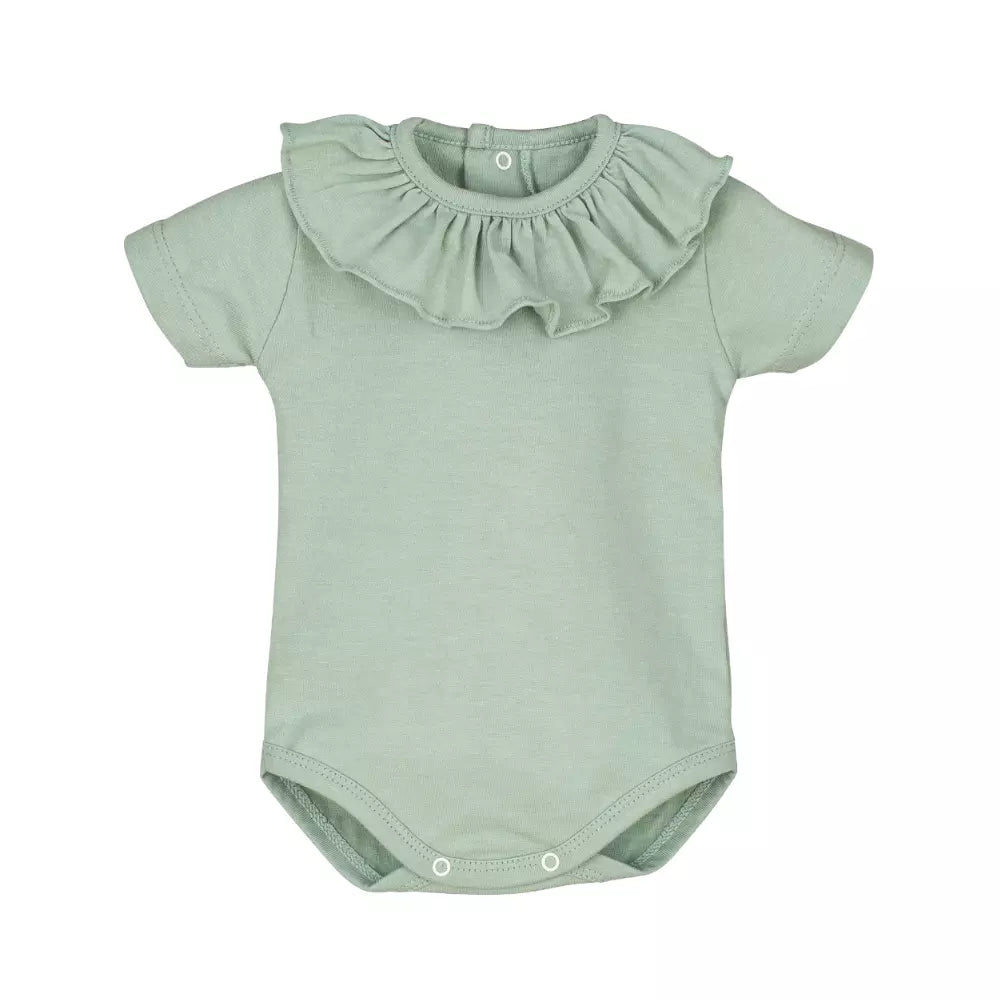 Body Titán Liso Calamaro manga corta | 100% algodón | cuello volante en color Mint
