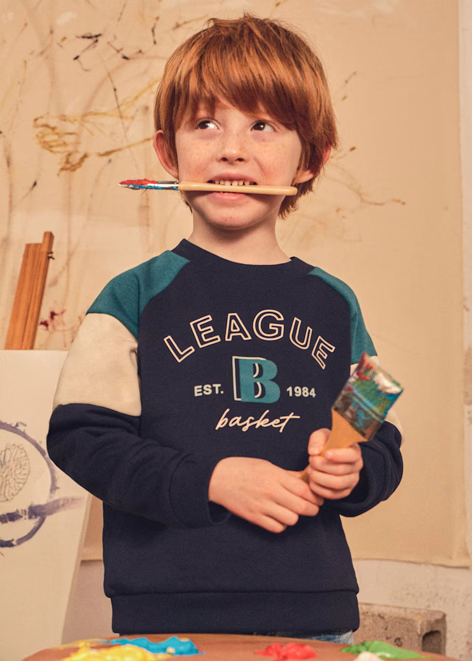 Sudadera de Niño Azul Marino “League Basket”