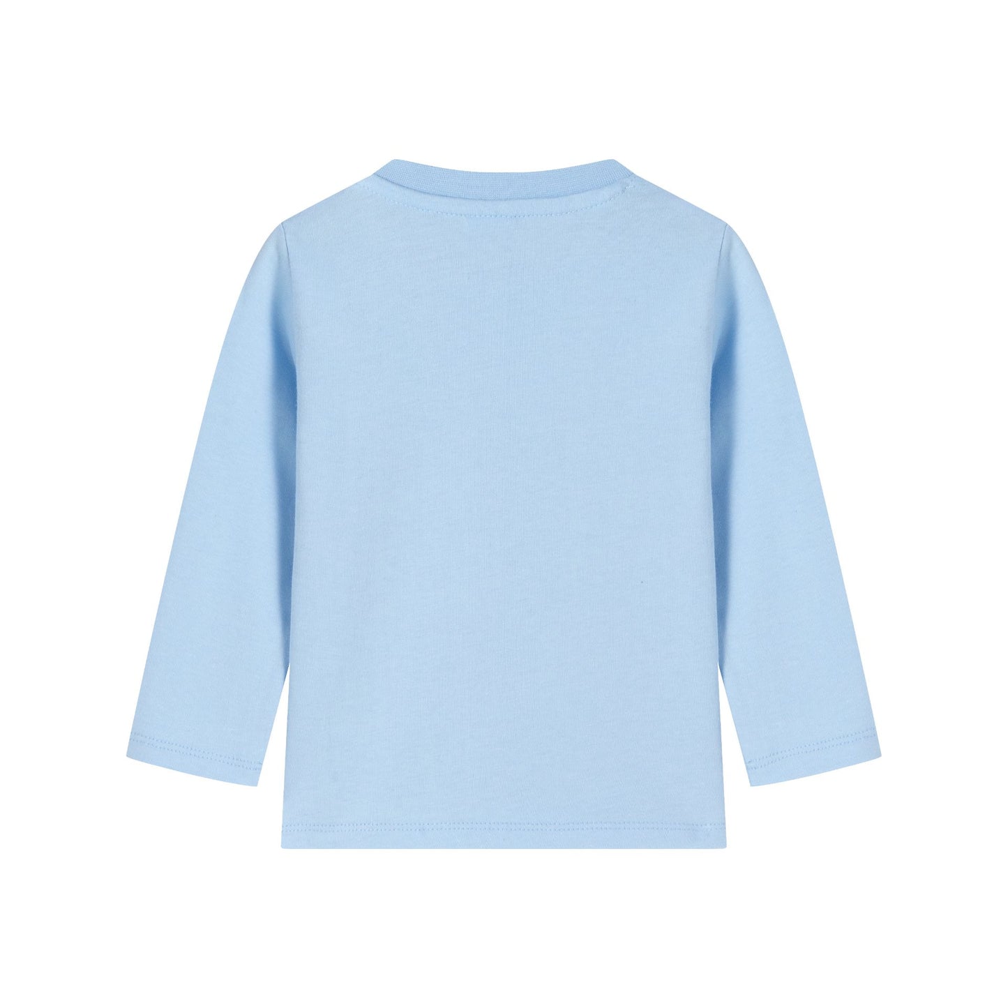 Camiseta de manga larga azul | dibujo niño con pato | 100% Algodón