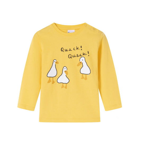 Camiseta Amarilla Patos| Manga larga | 100% Algodón