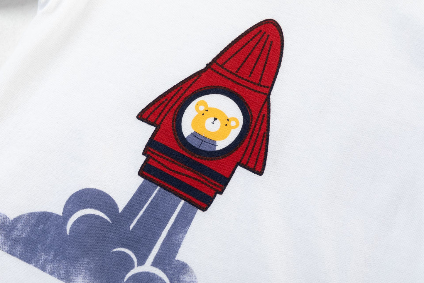 Camiseta Infantil de Cohete I  Manga Larga I 100% Algodón