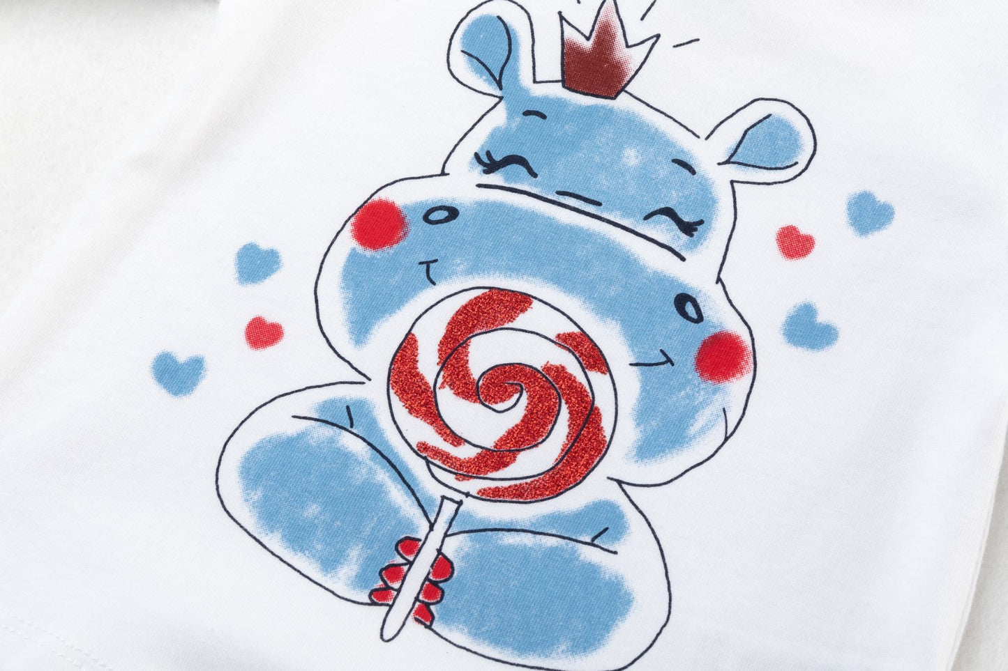 Camiseta Bebé Reina Hipopótamo  – Manga Larga – Algodón