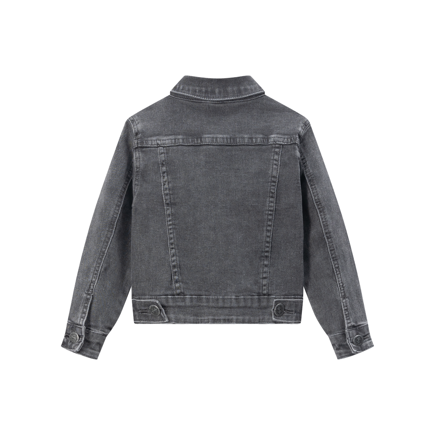 Chaqueta vaquera niña | Bolsillos con lazos | Color gris