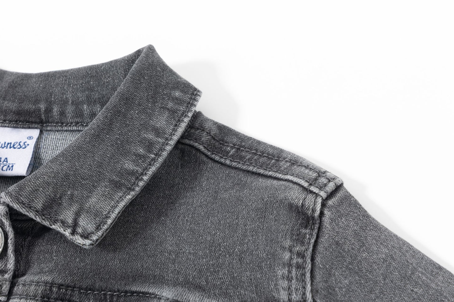 Chaqueta vaquera niña | Bolsillos con lazos | Color gris