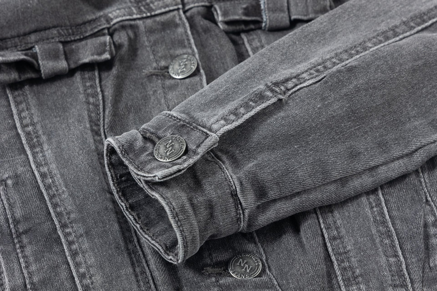 Chaqueta vaquera niña | Bolsillos con lazos | Color gris