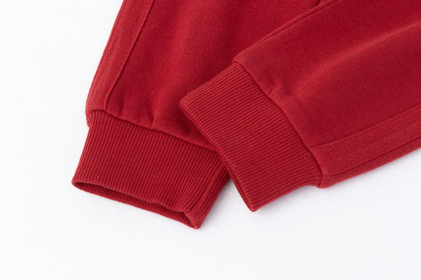 Pantalón básico infantil unisex | Tejido afelpado | Cintura elástica con cordón | Color Rojo