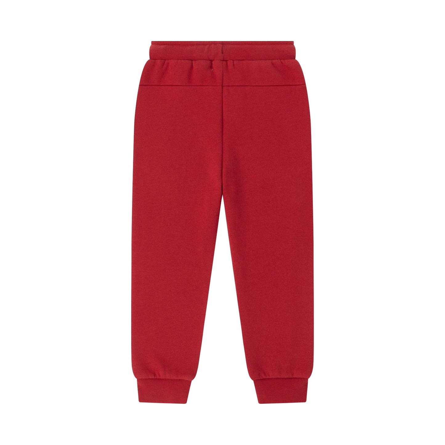 Pantalón básico infantil unisex | Tejido afelpado | Cintura elástica con cordón | Color Rojo