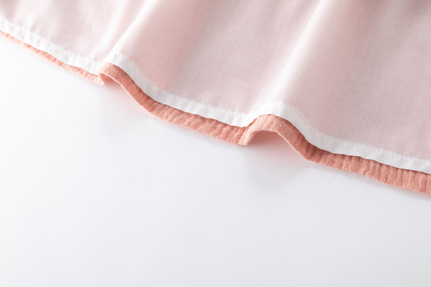 Vestido Bordado de Bambula Color Salmón Rosado  I 100% Algodón