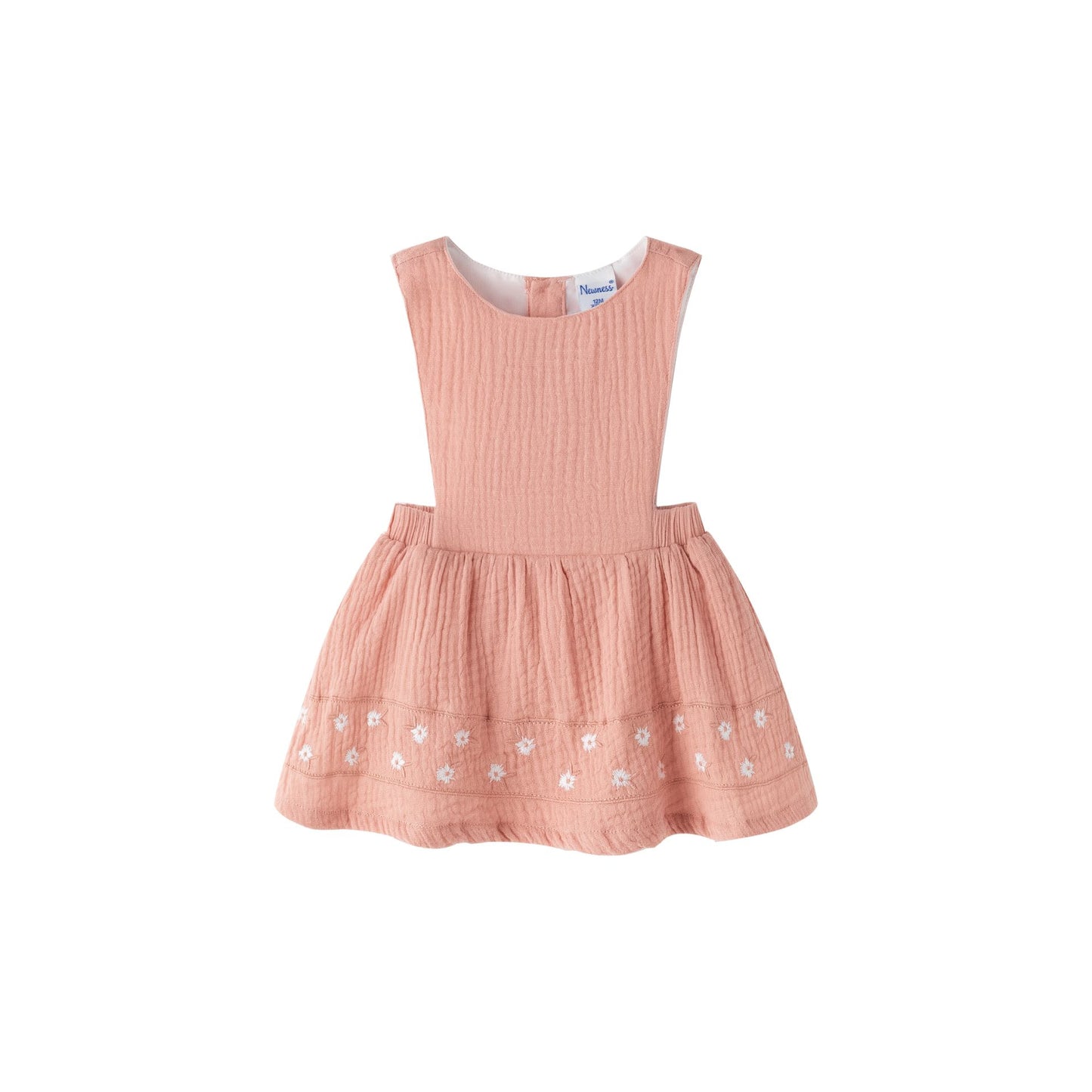 Peto de Bambula Bordado en Color  Salmón Rosado I 100% Algodón