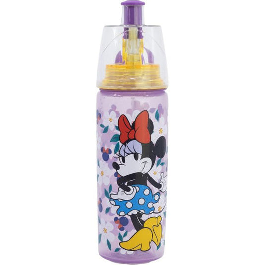 Botella con Aspersor Minnie Mouse 575 ml - Morada con Flores