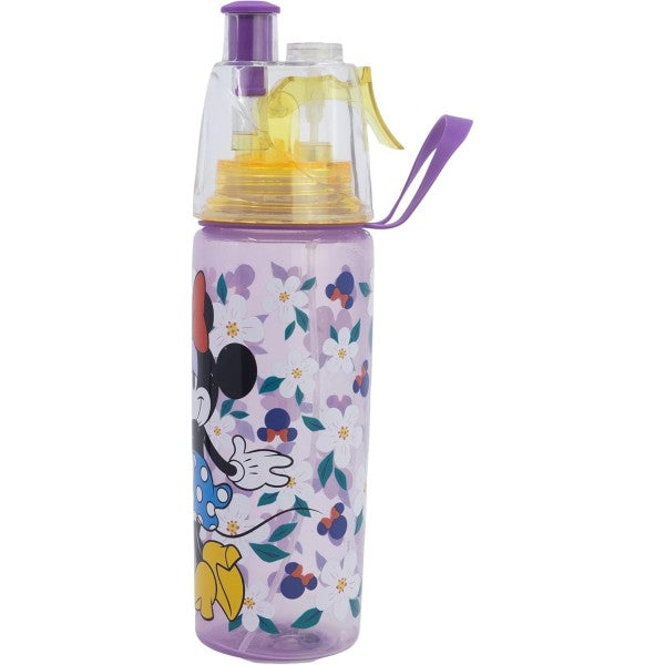Botella con Aspersor Minnie Mouse 575 ml - Morada con Flores