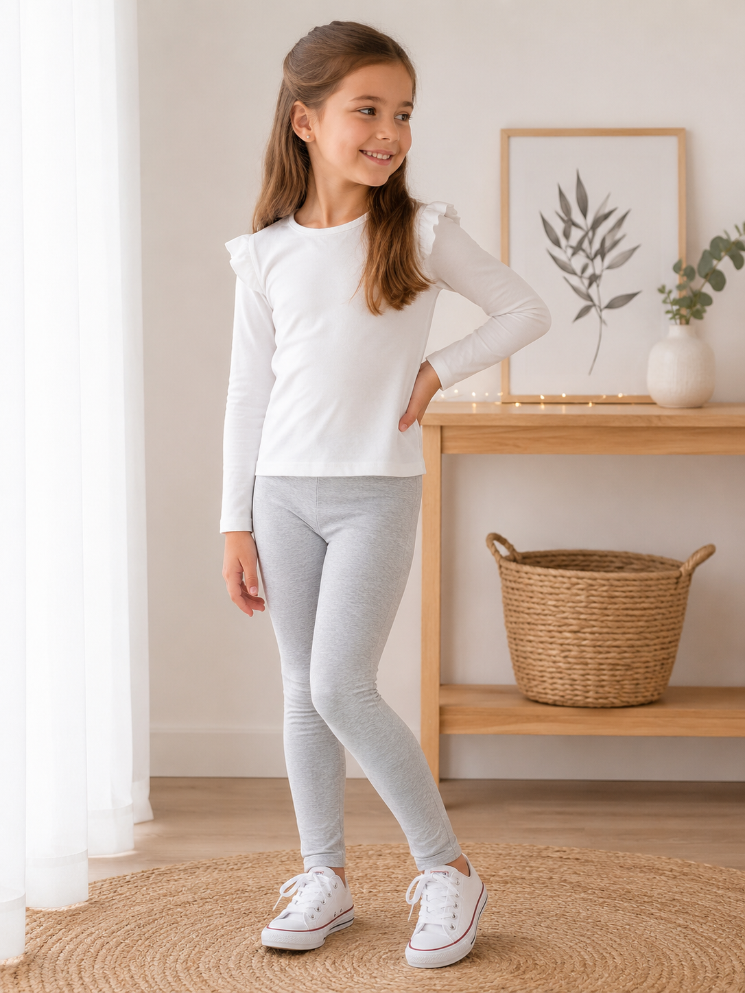 Leggins Largos  Gris Claro – Básico Imprescindible