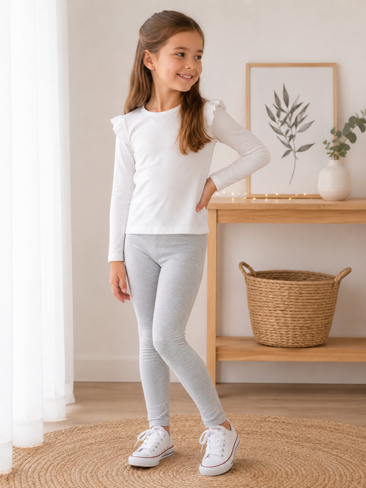 Leggins Largos  Gris Claro – Básico Imprescindible