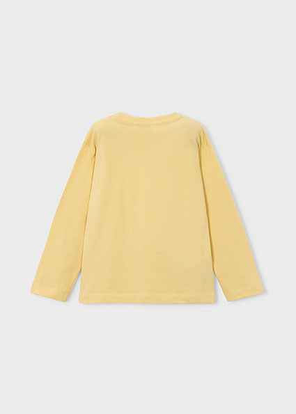 Camiseta Básica de Manga Larga Amarillo Maíz Mayoral