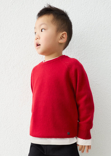 Jersey de Manga Larga Rojo para Niño