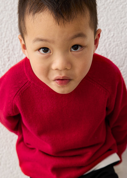 Jersey de Manga Larga Rojo para Niño