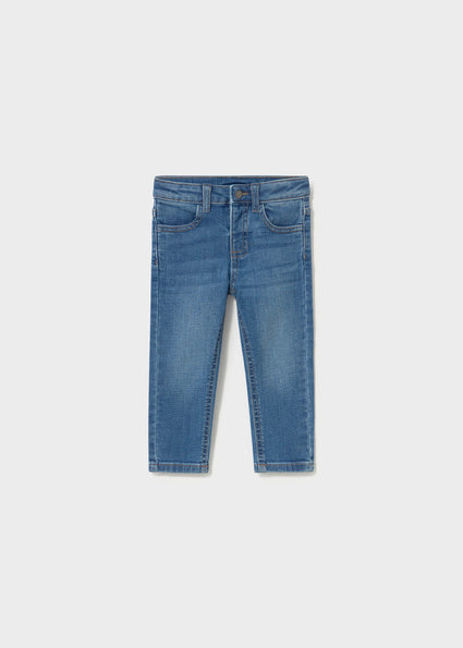 Pantalón Vaquero Slim Fit Básico con Cinturilla Regulabl