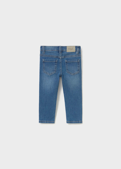 Pantalón Vaquero Slim Fit Básico con Cinturilla Regulabl