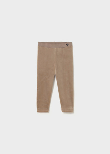 Leggins Básico de Terciopelo Camel con Cinturilla Elástica