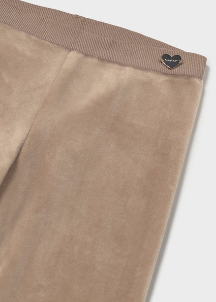 Leggins Básico de Terciopelo Camel con Cinturilla Elástica