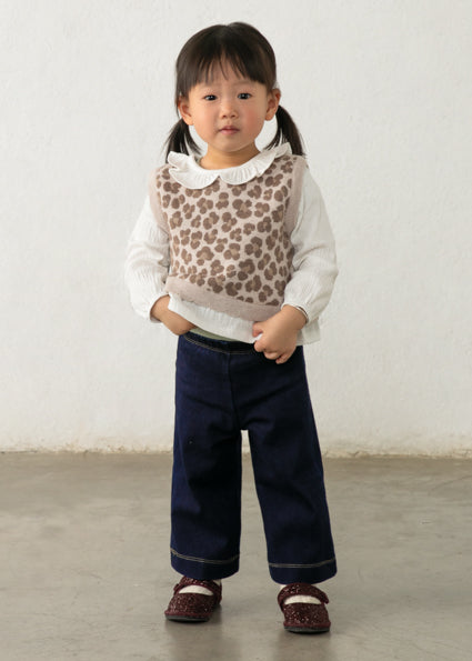 Conjunto Infantil Animal Print - Pantalón Vaquero y Camisa con Chaleco Animal Print
