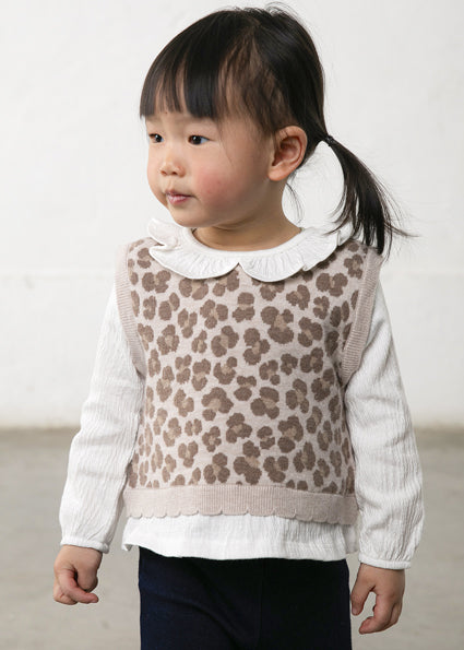 Conjunto Infantil Animal Print - Pantalón Vaquero y Camisa con Chaleco Animal Print