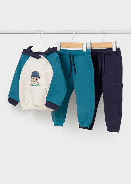Chándal Infantil Tigre de Tres Piezas - con Sudadera y Dos Pantalones reforzados