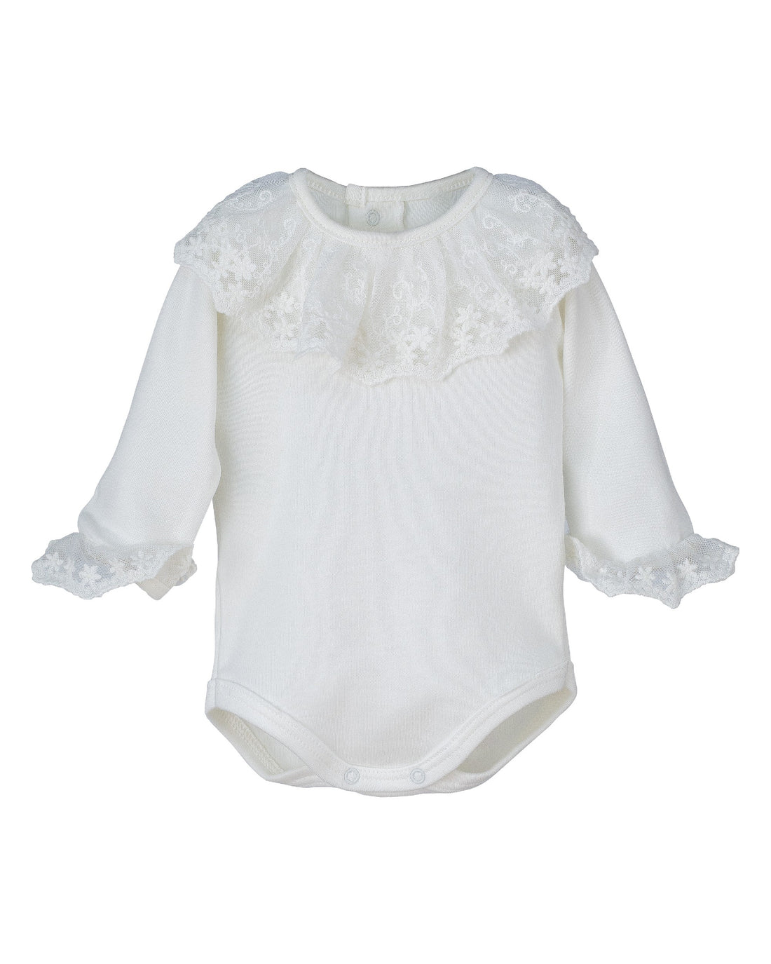 Body con cuello de puntillas tul Calamaro | 100% algodón