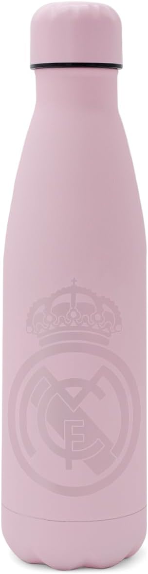 Botella Térmica Oficial Real Madrid 550 ml Acero Inoxidable - Color Rosa Mate