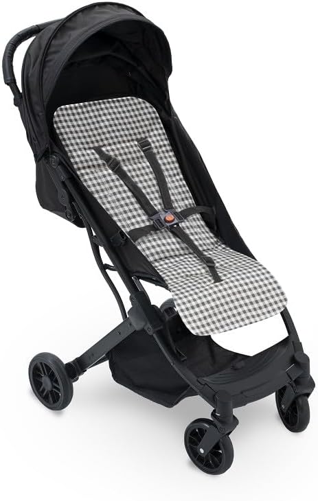 Colchoneta Reversible Universal para Silla de Paseo - Nido de Abeja + Vichy Gris - Don Algodón