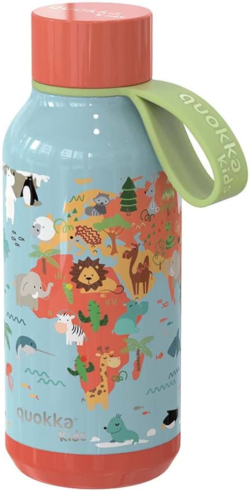 Botella Térmica Infantil Quokka Solid Kids Animal Map 330ML