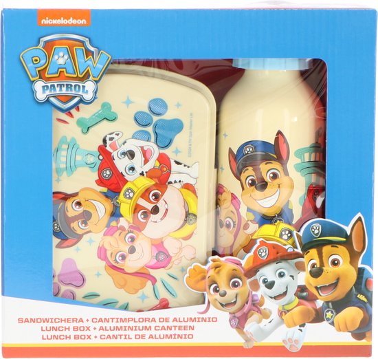 Pack Fiambrera y Botella de Acero Inoxidable Infantil de la Patrulla Canina
