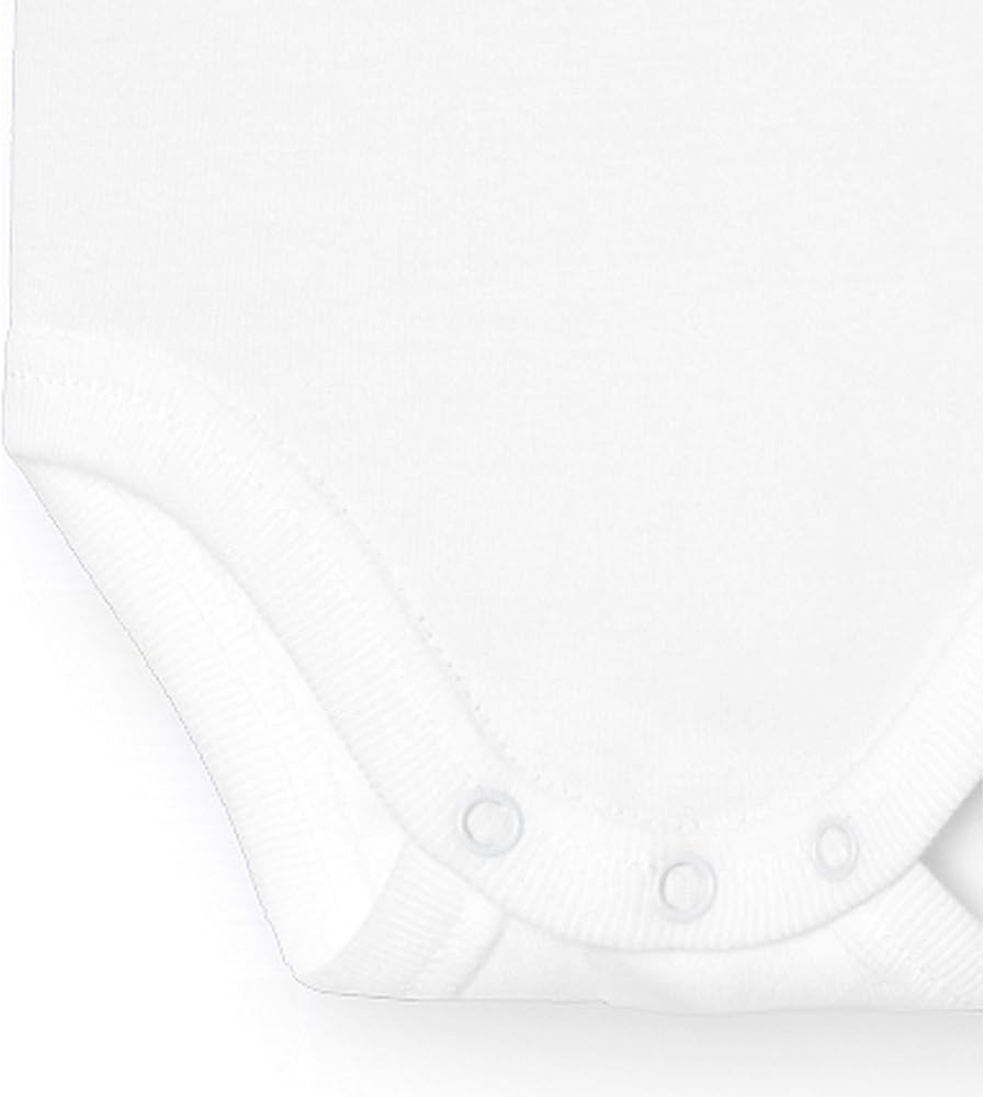 Body de bebé Babidu blanco con cuello de puntilla | 100% algodón