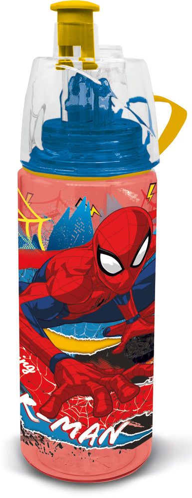 Botella con Aspersor Spiderman 575 ml - Color Rojo