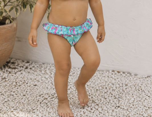 Culetín de Niña Ysabel Mora Estampado Tropical con Volante