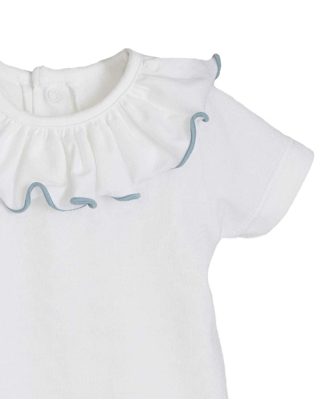 Body Titán Calamaro manga corta | 100% algodón | cuello volante con ribete mint