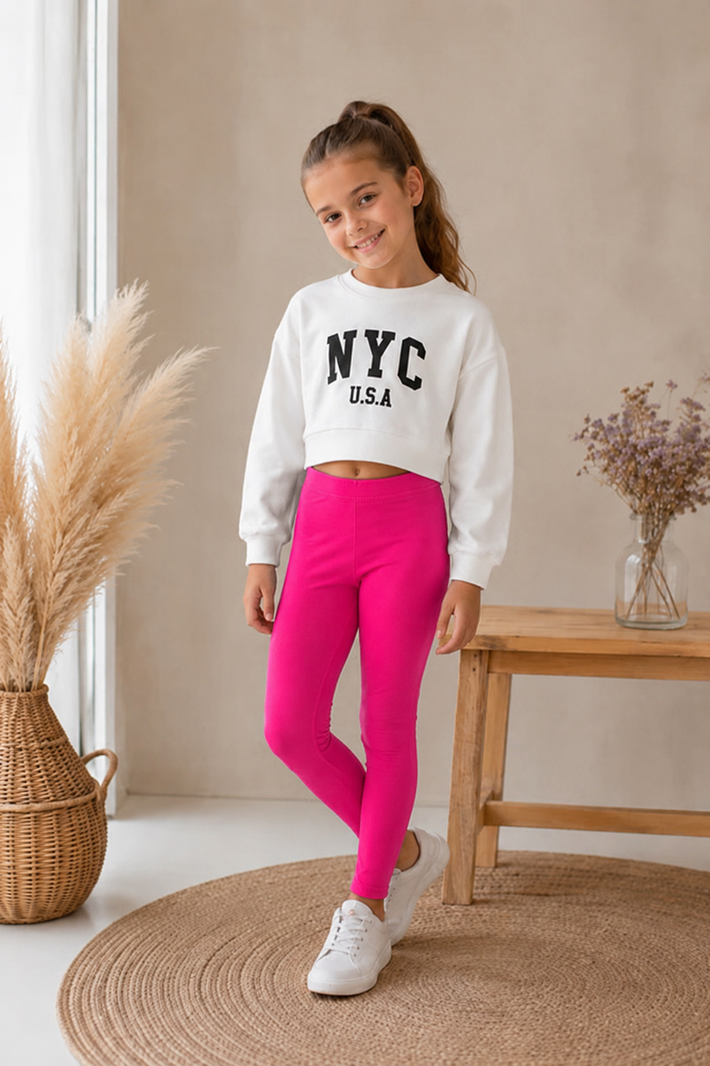 Leggins Largos en color Rosa Fucsia  - Básico Imprescindible