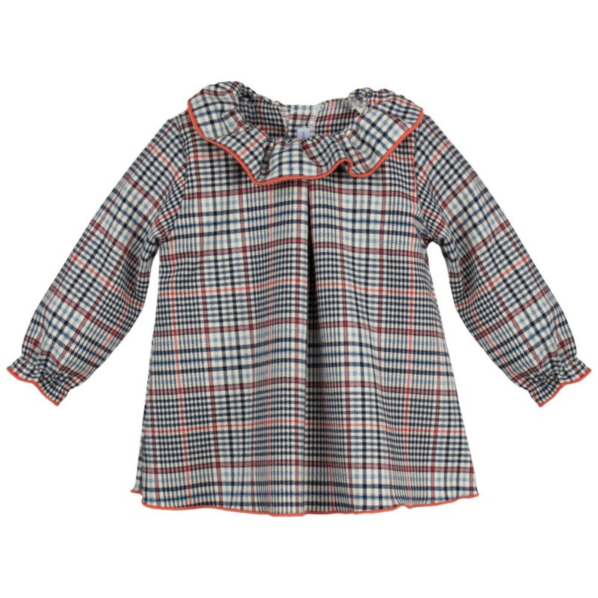 Vestido de Manga Larga para Niña de Cuadros – Calamaro